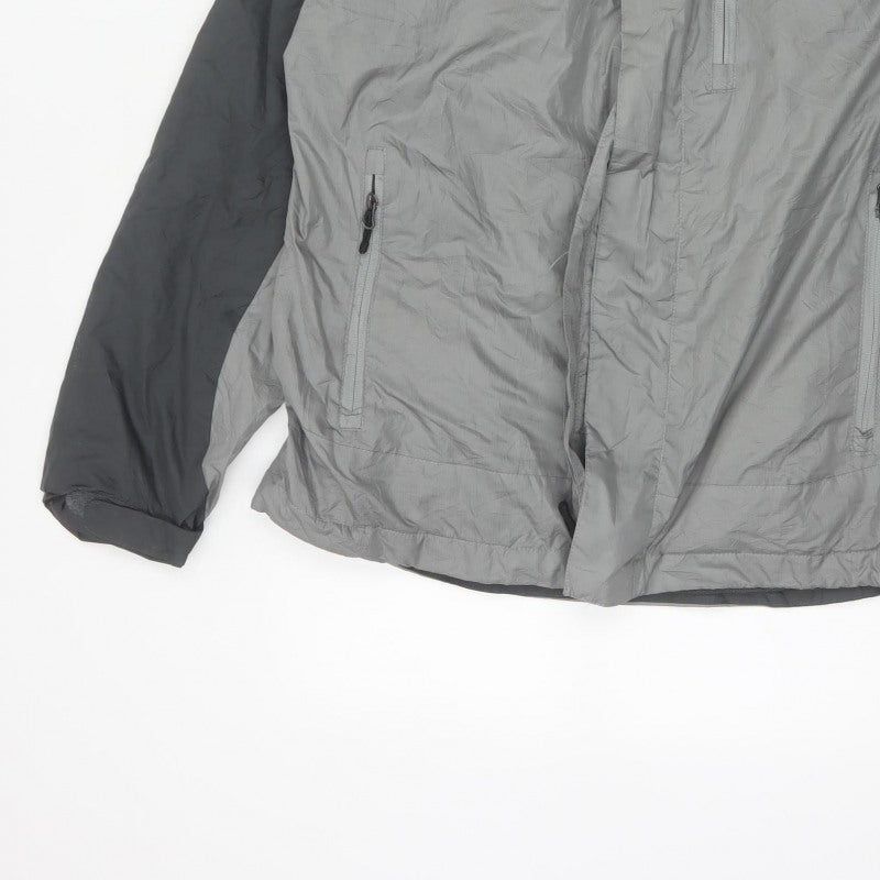 MC Champions Men's Grey M Windbreaker Jacket Hooded Full Zip