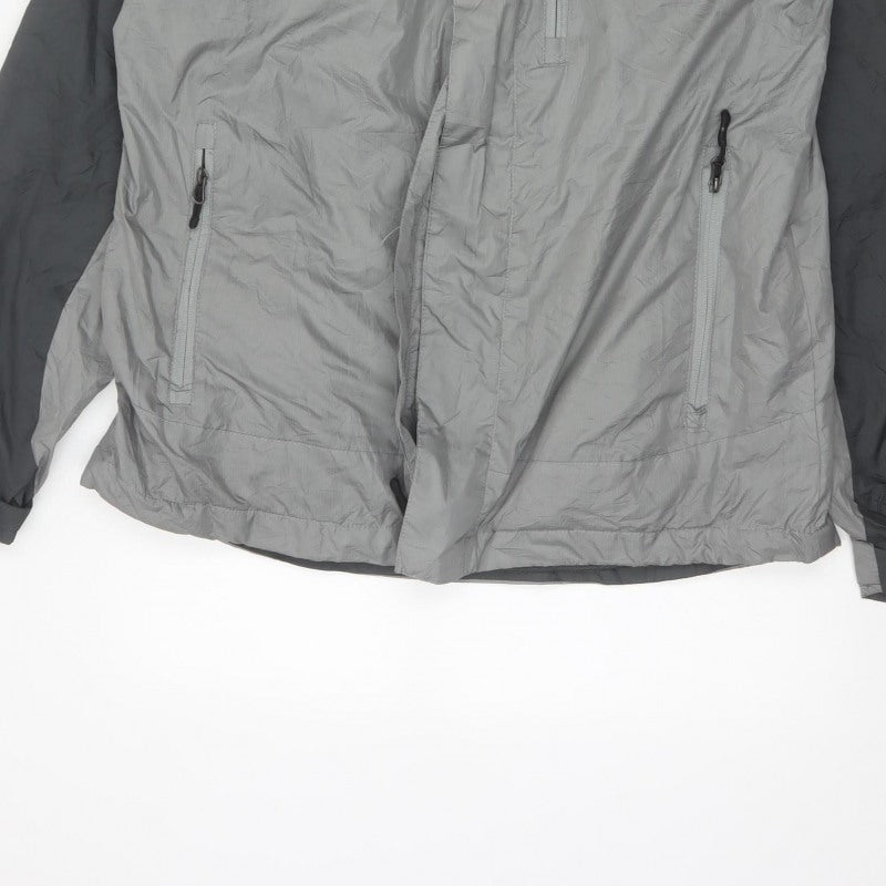 MC Champions Men's Grey M Windbreaker Jacket Hooded Full Zip