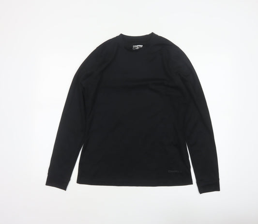 Campri Women Black UK 14 L Long Sleeve Stretch Activewear T-Shirt
