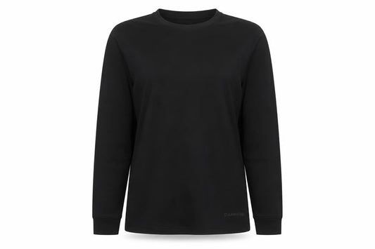 Campri Women Black UK 14 L Long Sleeve Stretch Activewear T-Shirt