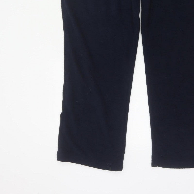 Marks and Spencer Women Blue 2XL Regular Drawstring Jogger Trousers