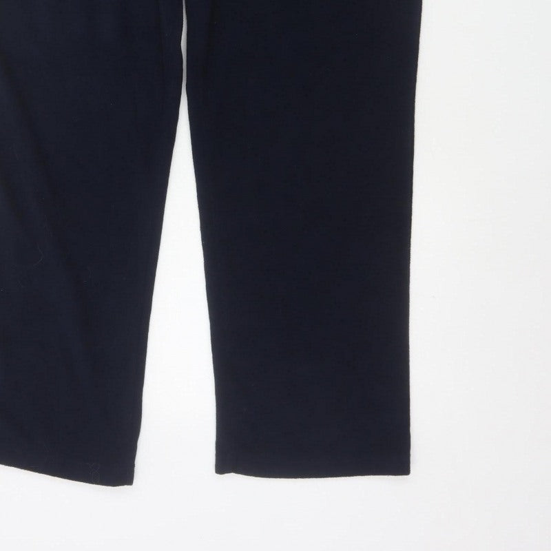 Marks and Spencer Women Blue 2XL Regular Drawstring Jogger Trousers