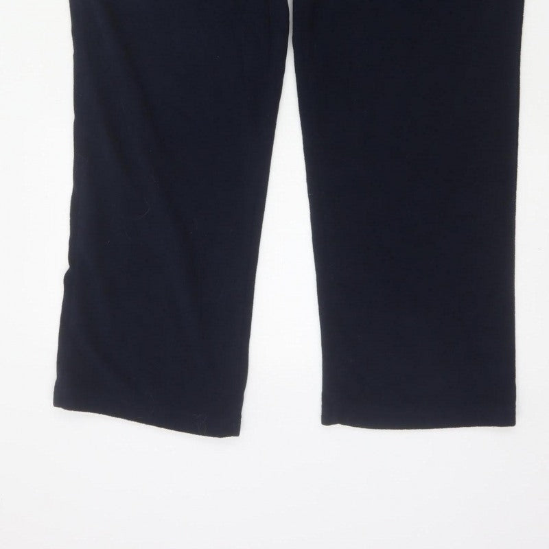 Marks and Spencer Women Blue 2XL Regular Drawstring Jogger Trousers