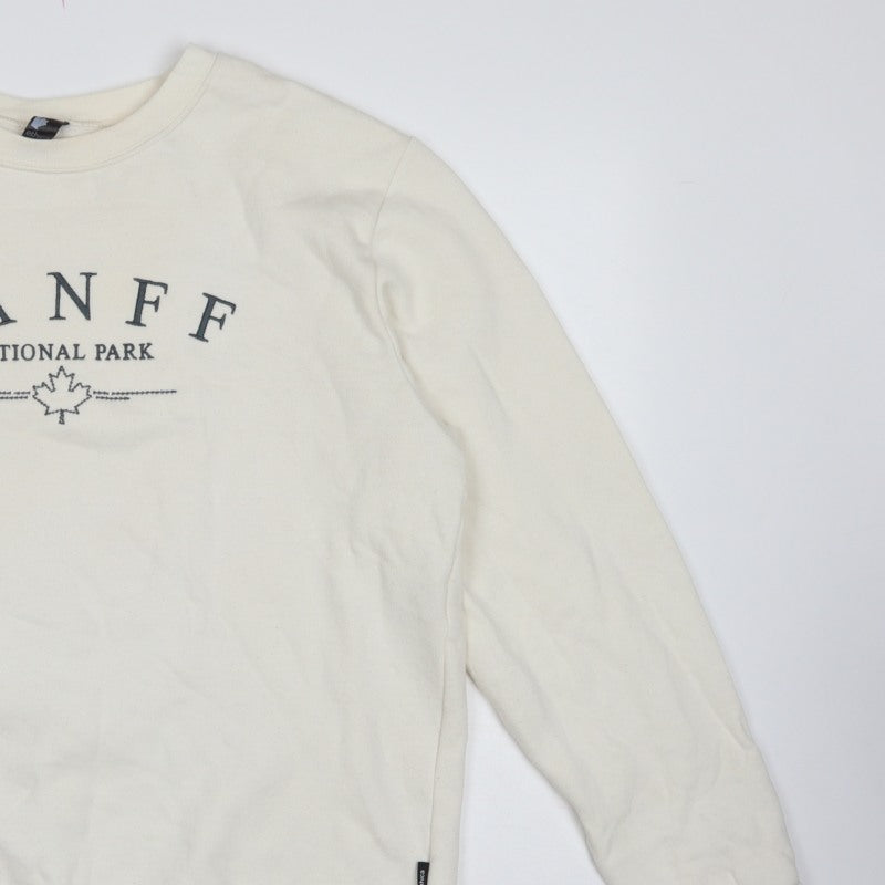 Ethica Women’s Ivory M Pullover Sweatshirt Banff National Park