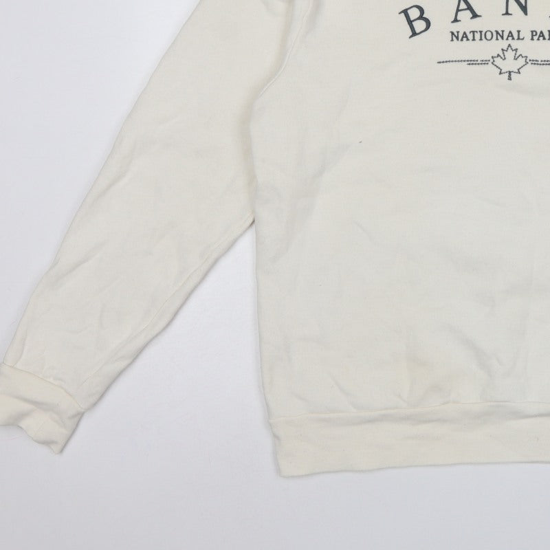 Ethica Women’s Ivory M Pullover Sweatshirt Banff National Park