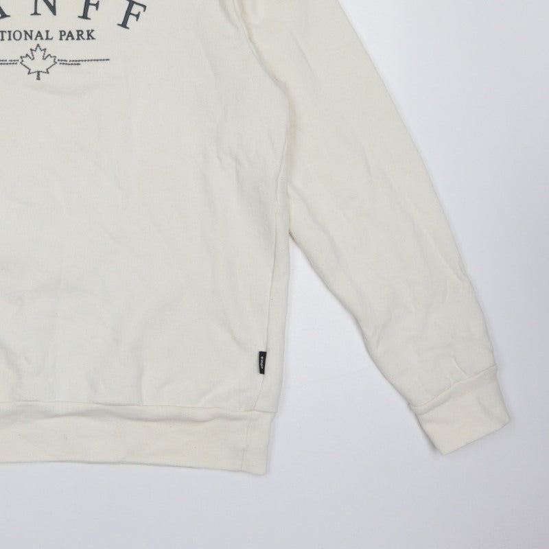 Ethica Women’s Ivory M Pullover Sweatshirt Banff National Park
