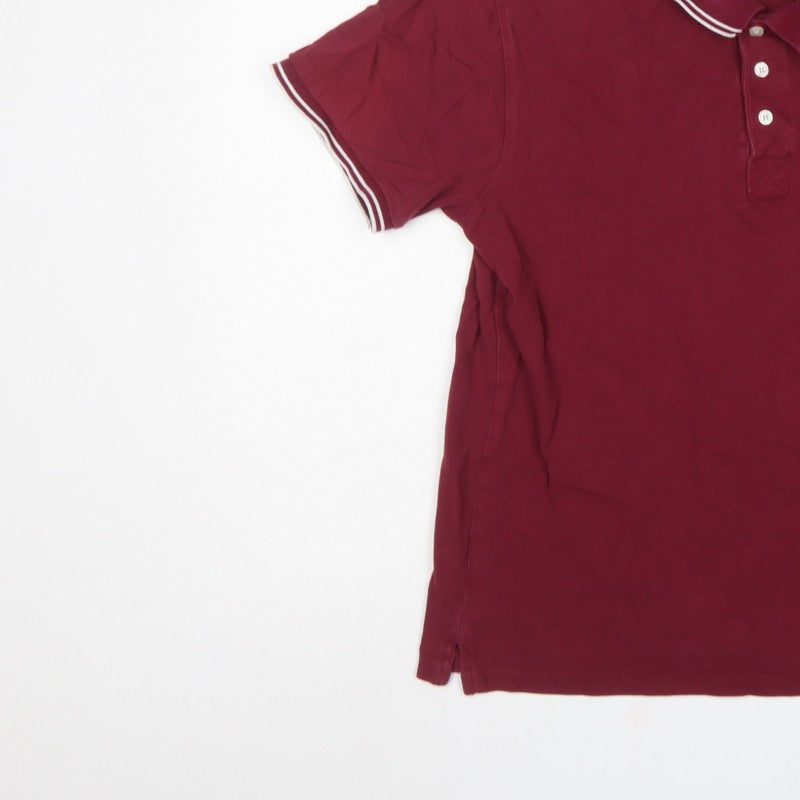 Lyle & Scott Men’s Red XL Logo Short Sleeve Polo Shirt