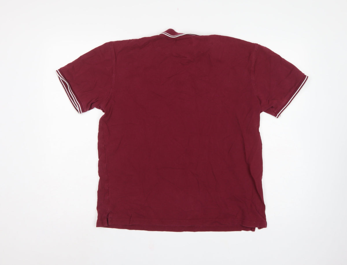 Lyle & Scott Men’s Red XL Logo Short Sleeve Polo Shirt
