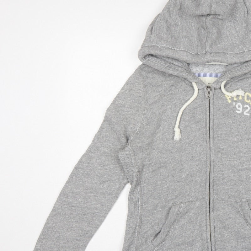 Abercrombie & Fitch Women’s Grey L Full Zip Hooded Track Hoodie