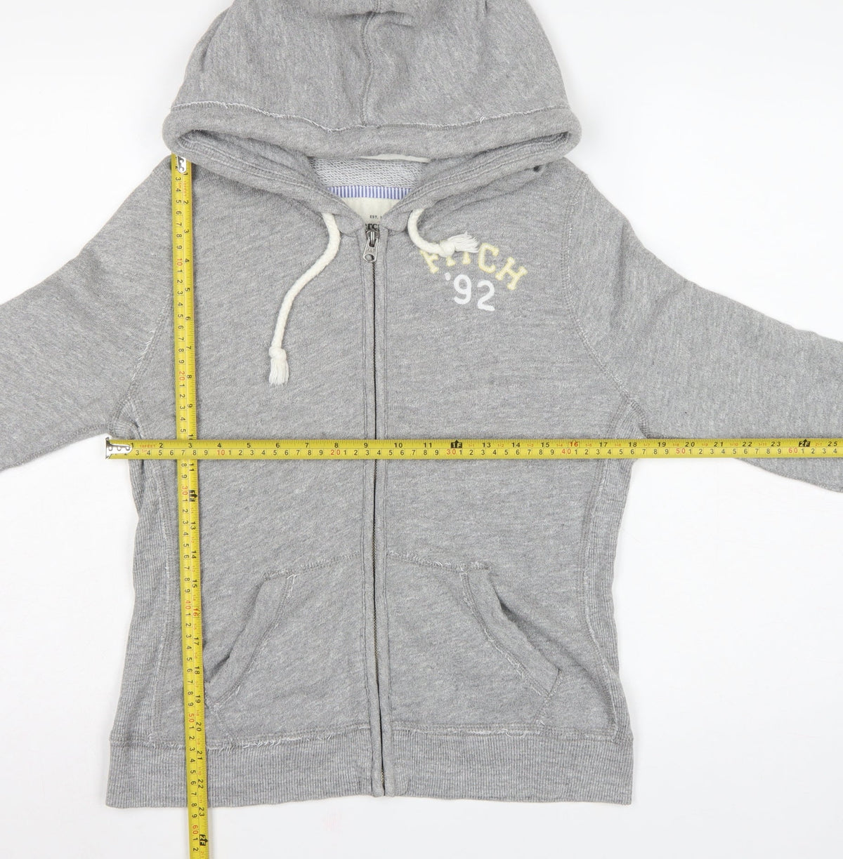 Abercrombie & Fitch Women’s Grey L Full Zip Hooded Track Hoodie