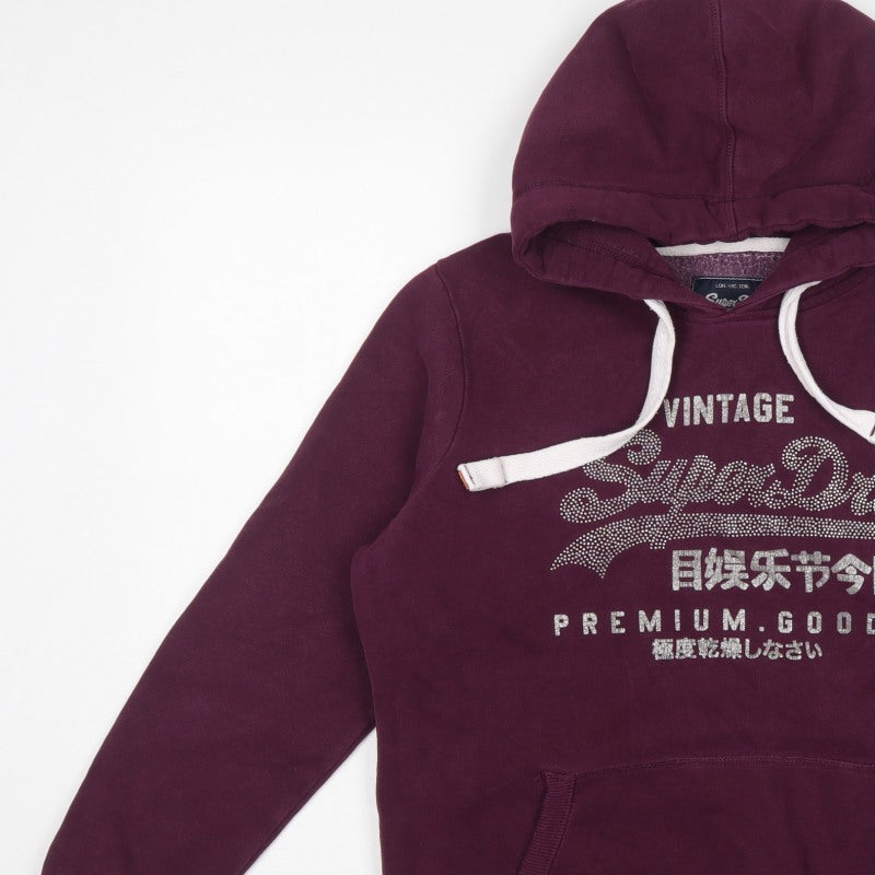 Superdry Women’s Purple XL Vintage Logo Pullover Hoodie UK 16