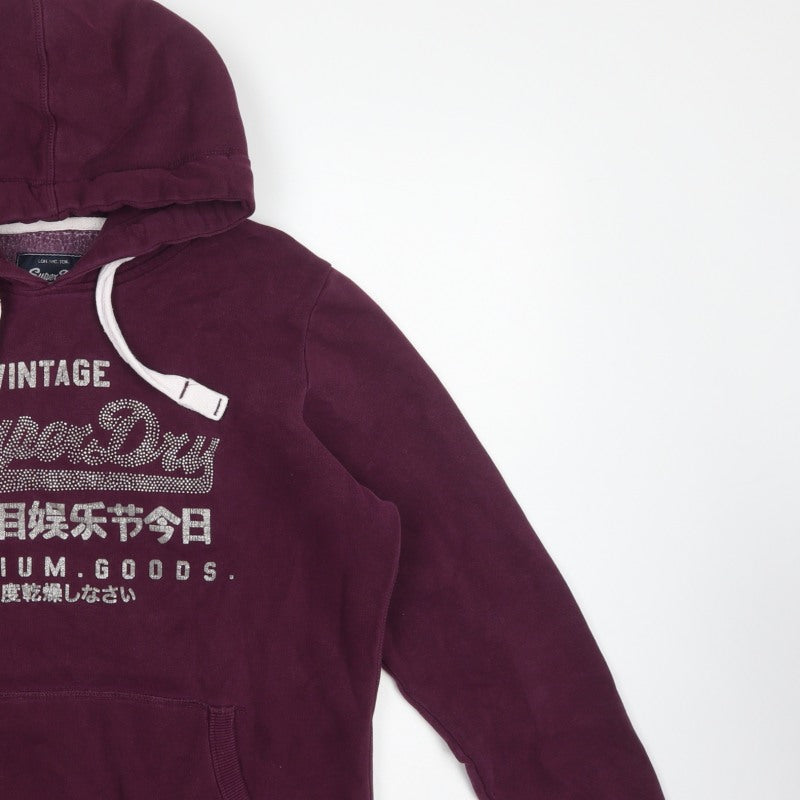 Superdry Women’s Purple XL Vintage Logo Pullover Hoodie UK 16