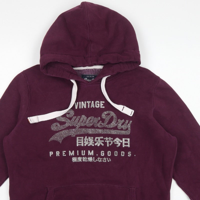 Superdry Women’s Purple XL Vintage Logo Pullover Hoodie UK 16