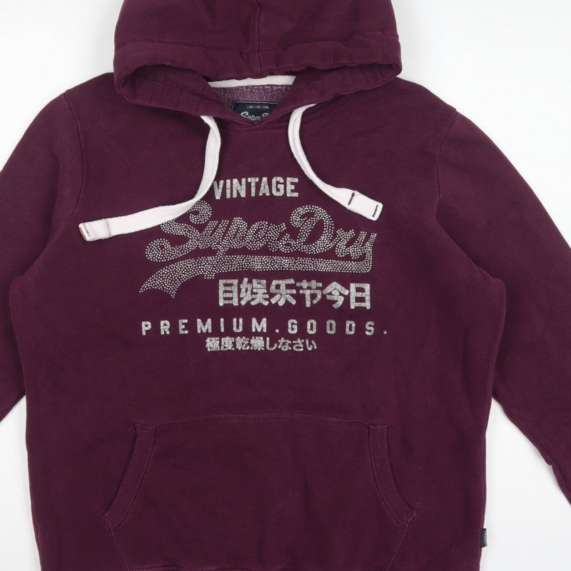 Superdry Women’s Purple XL Vintage Logo Pullover Hoodie UK 16
