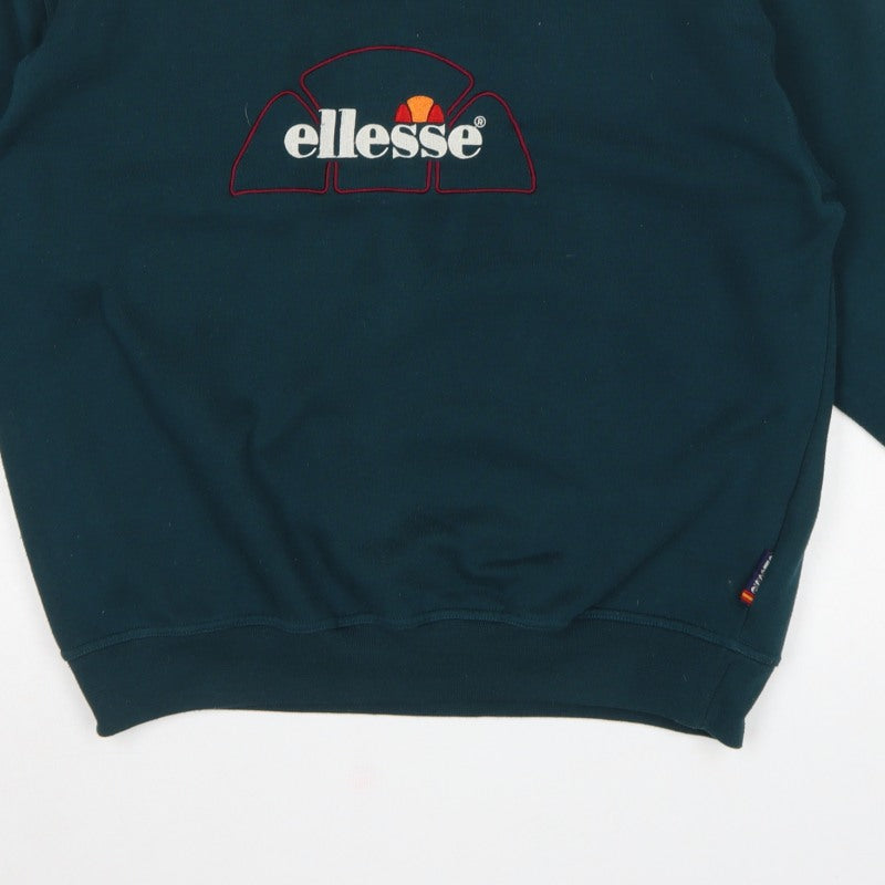 Ellesse Men’s Green M Vintage Logo Embroidered Crew Neck Sweatshirt