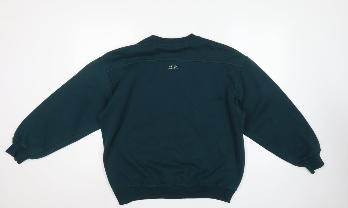 Ellesse Men’s Green M Vintage Logo Embroidered Crew Neck Sweatshirt