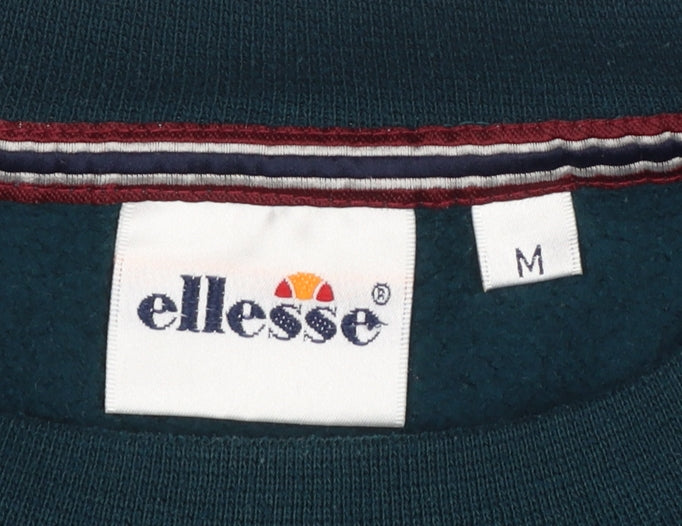 Ellesse Men’s Green M Vintage Logo Embroidered Crew Neck Sweatshirt