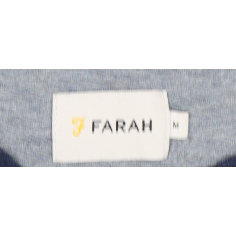 Farah Men’s Blue Striped Cotton Crew Neck Short Sleeve T-Shirt M