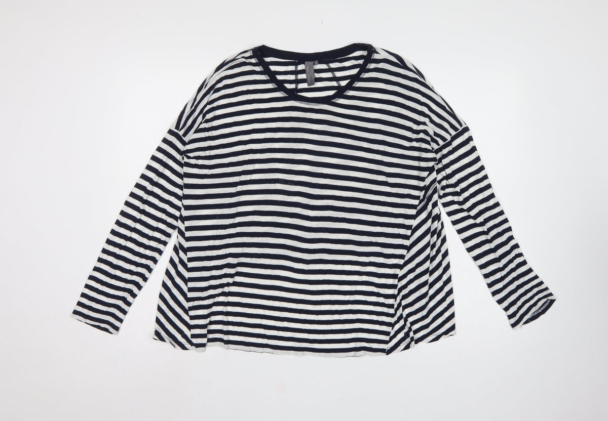 Sweaty Betty Women Multicoloured M Striped Long Sleeve Basic T-Shirt