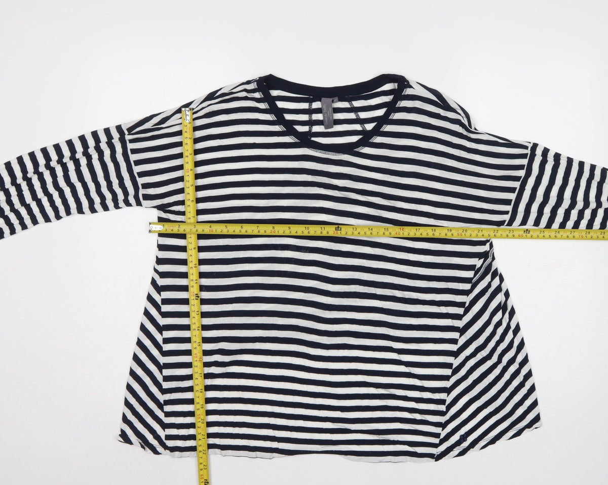 Sweaty Betty Women Multicoloured M Striped Long Sleeve Basic T-Shirt