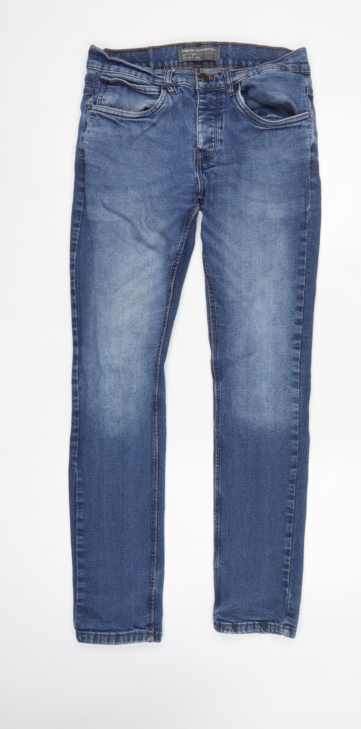 French Connection Men’s Blue W32 L32 Slim Tapered Jeans