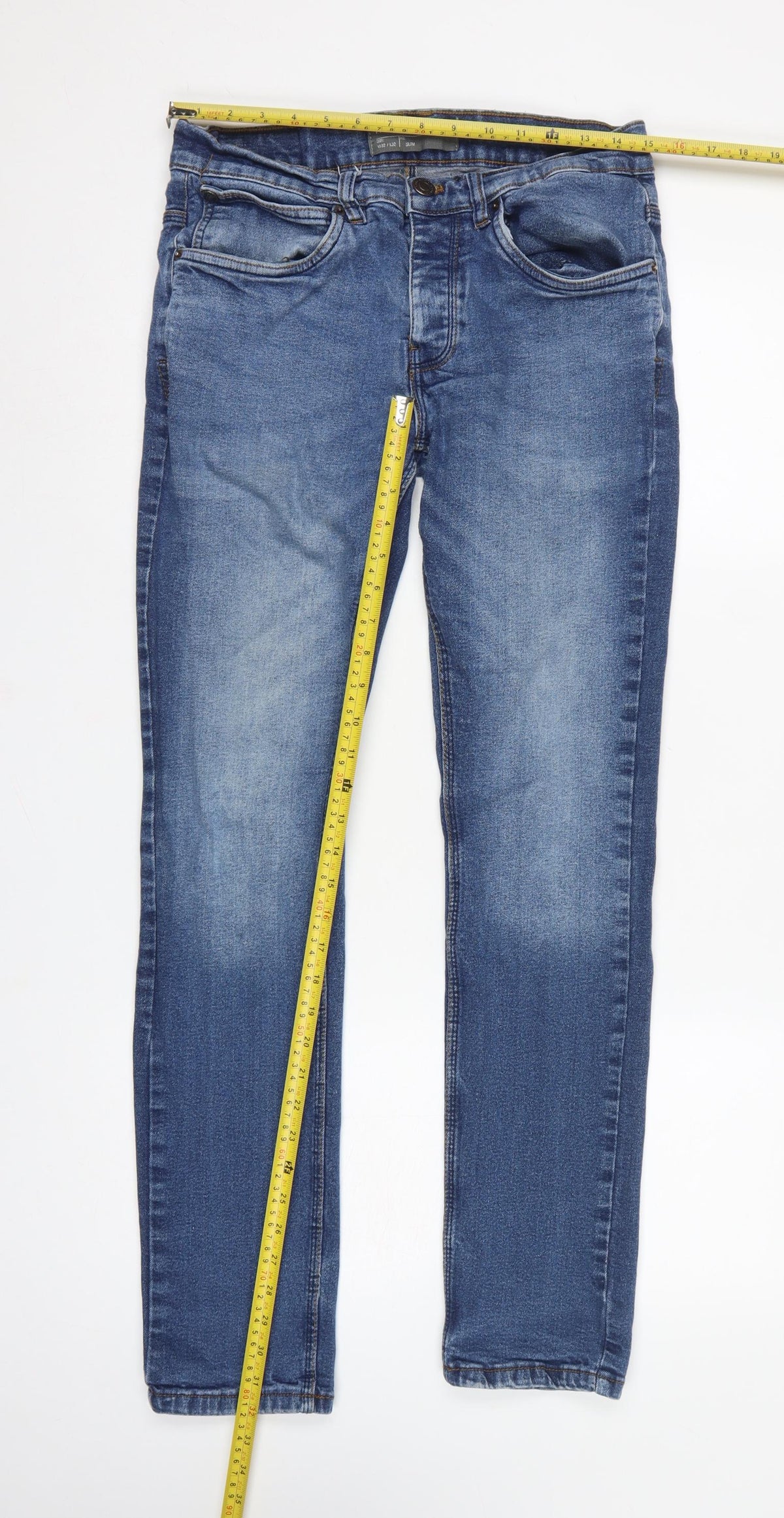 French Connection Men’s Blue W32 L32 Slim Tapered Jeans