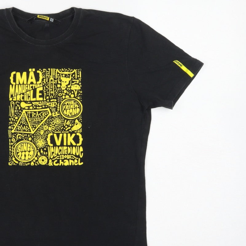 Mavic Unisex Adults Black M Basic Crew Neck Cycling Graphic T-Shirt