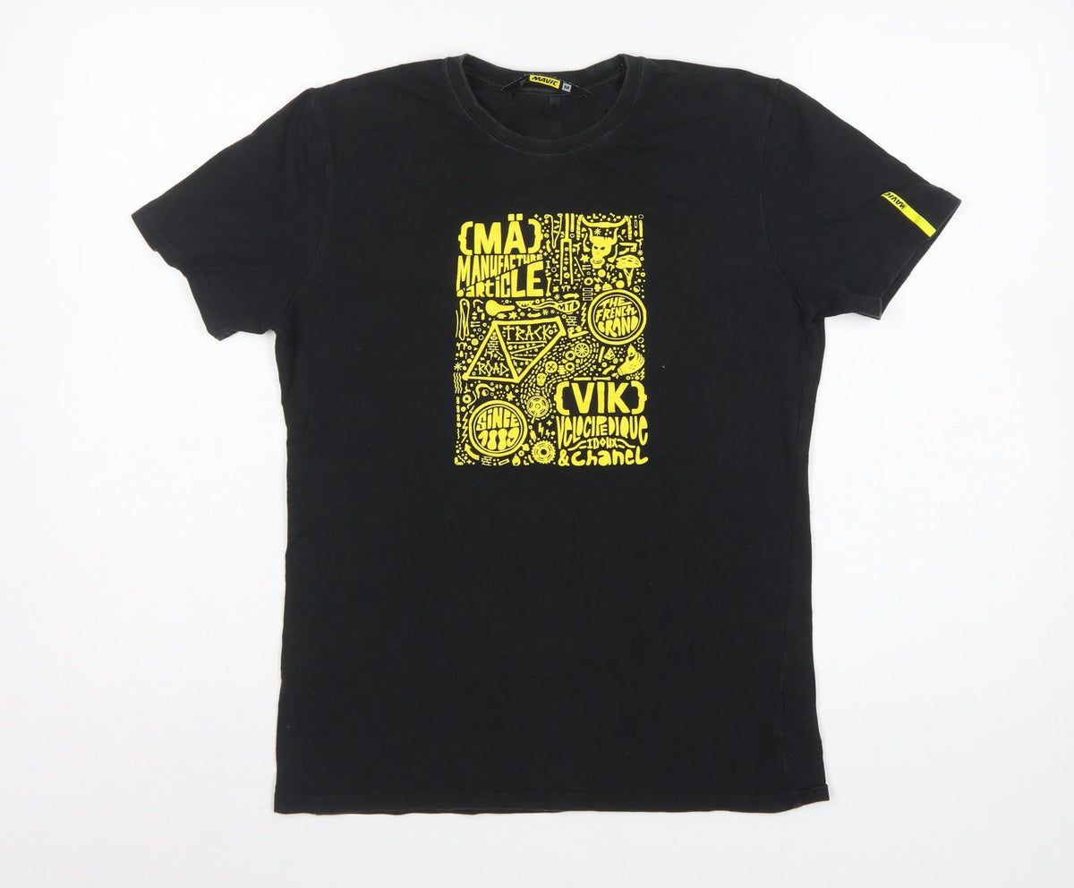 Mavic Unisex Adults Black M Basic Crew Neck Cycling Graphic T-Shirt