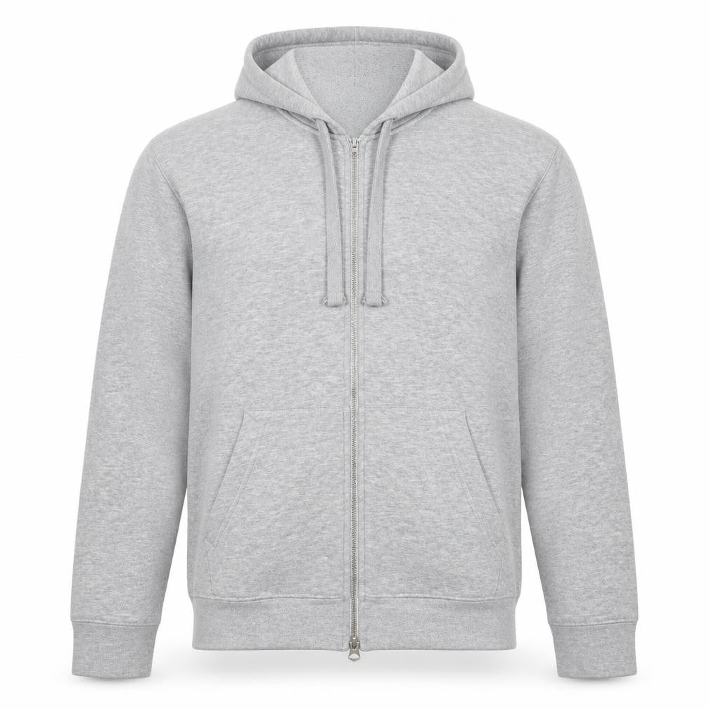 Zara Men’s Grey M Full Zip Hooded Fleece Hoodie