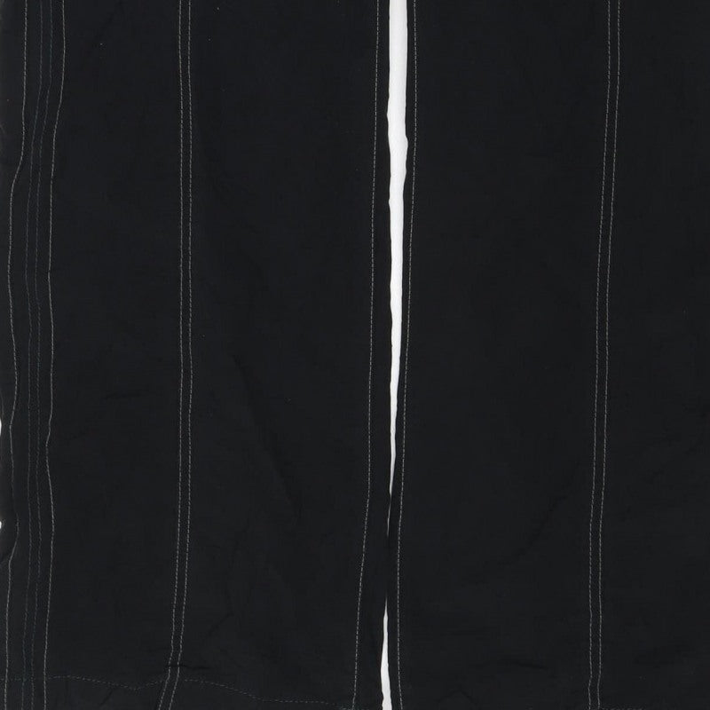 Next Women Black Cargo Trousers Size 16 Regular Cotton Nylon