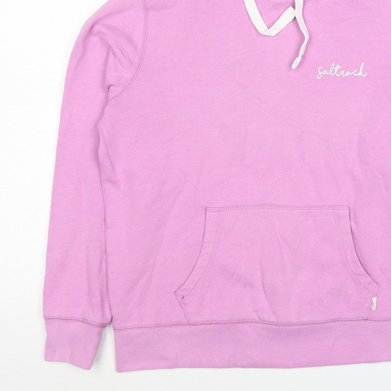 Saltrock Women Pink Size 12 Pullover Hoodie Logo Cotton Blend