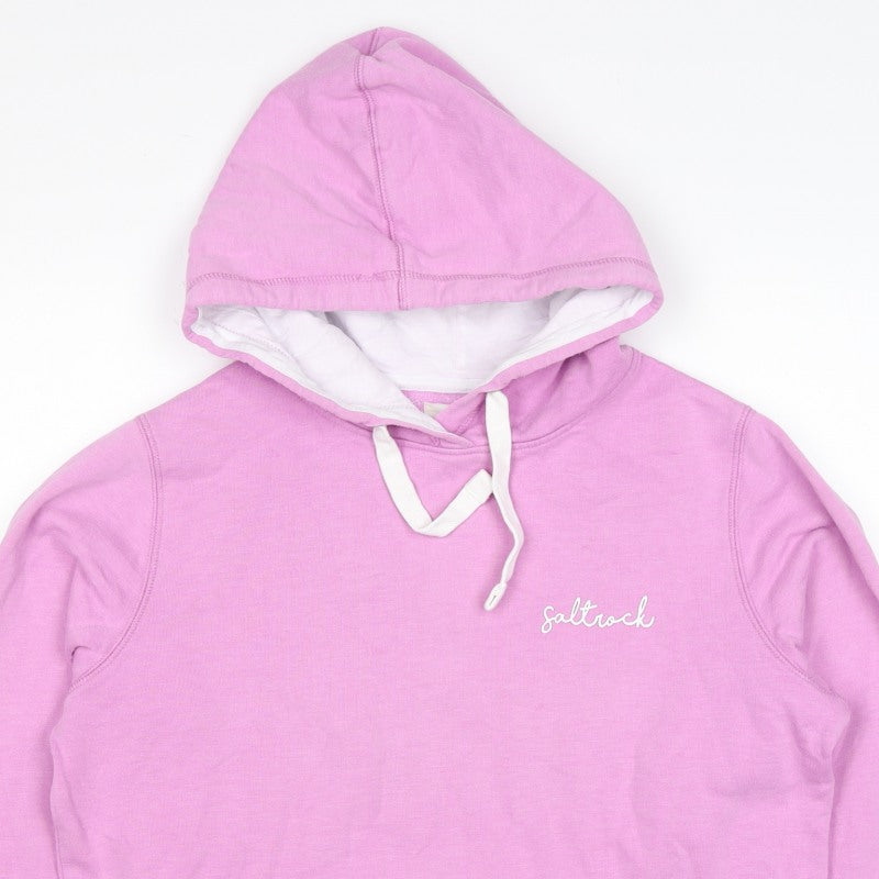 Saltrock Women Pink Size 12 Pullover Hoodie Logo Cotton Blend