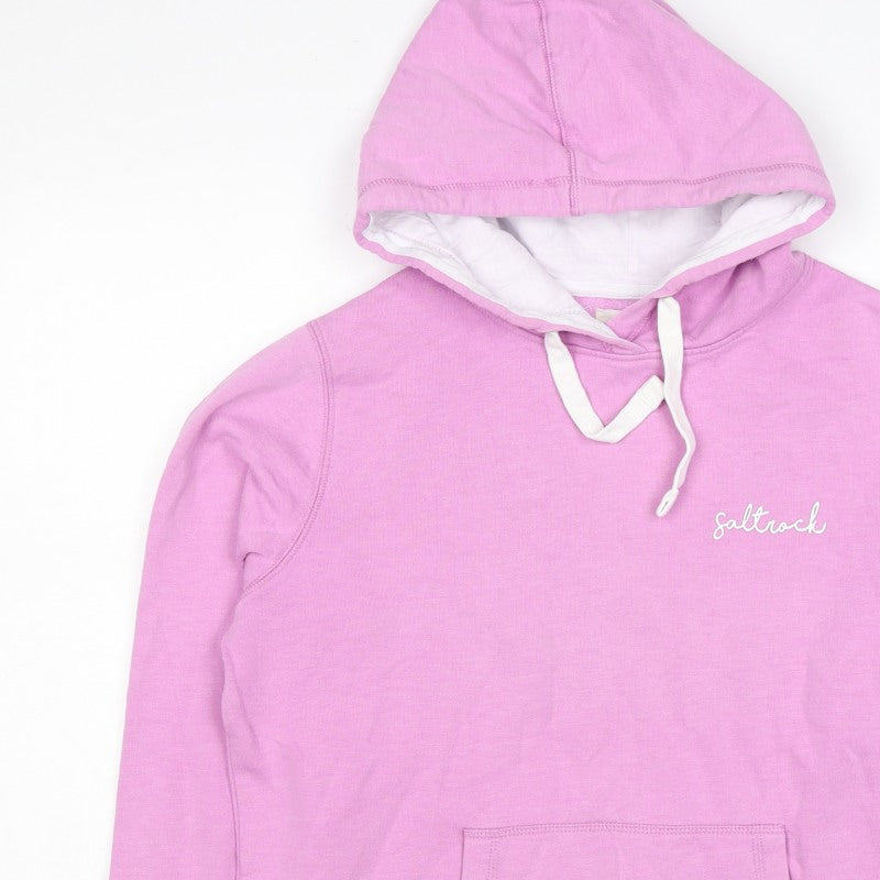 Saltrock Women Pink Size 12 Pullover Hoodie Logo Cotton Blend