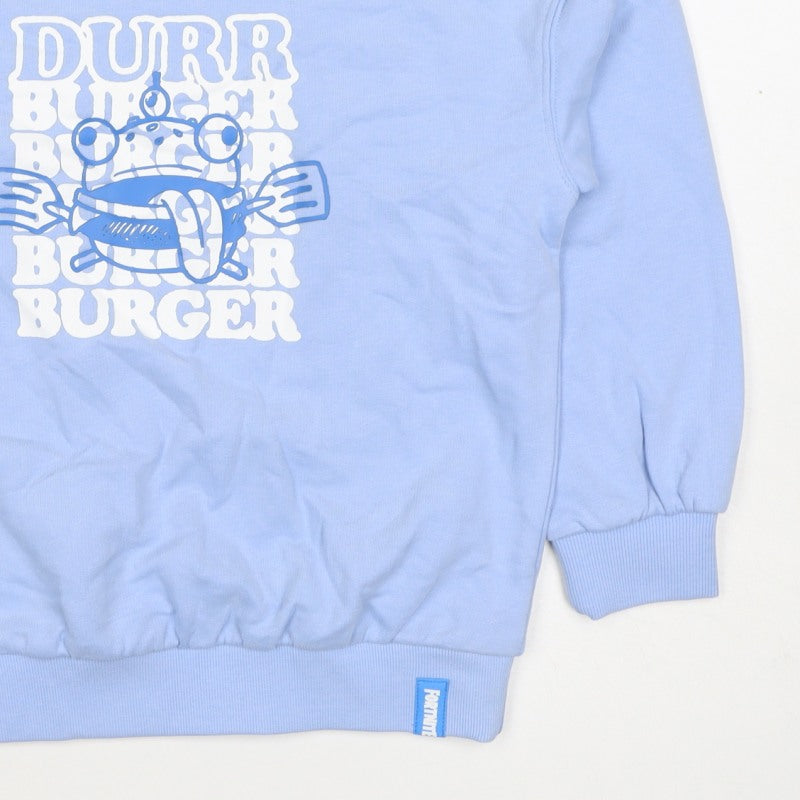 Fortnite Boys Blue 8-9 Years Pullover Graphic Print Sweatshirt