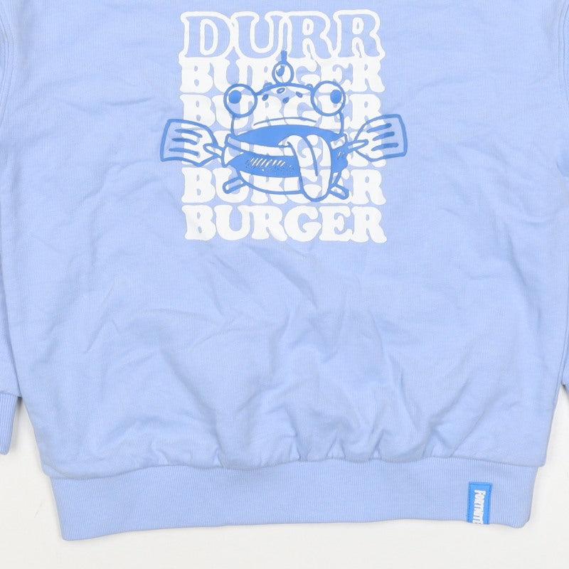 Fortnite Boys Blue 8-9 Years Pullover Graphic Print Sweatshirt