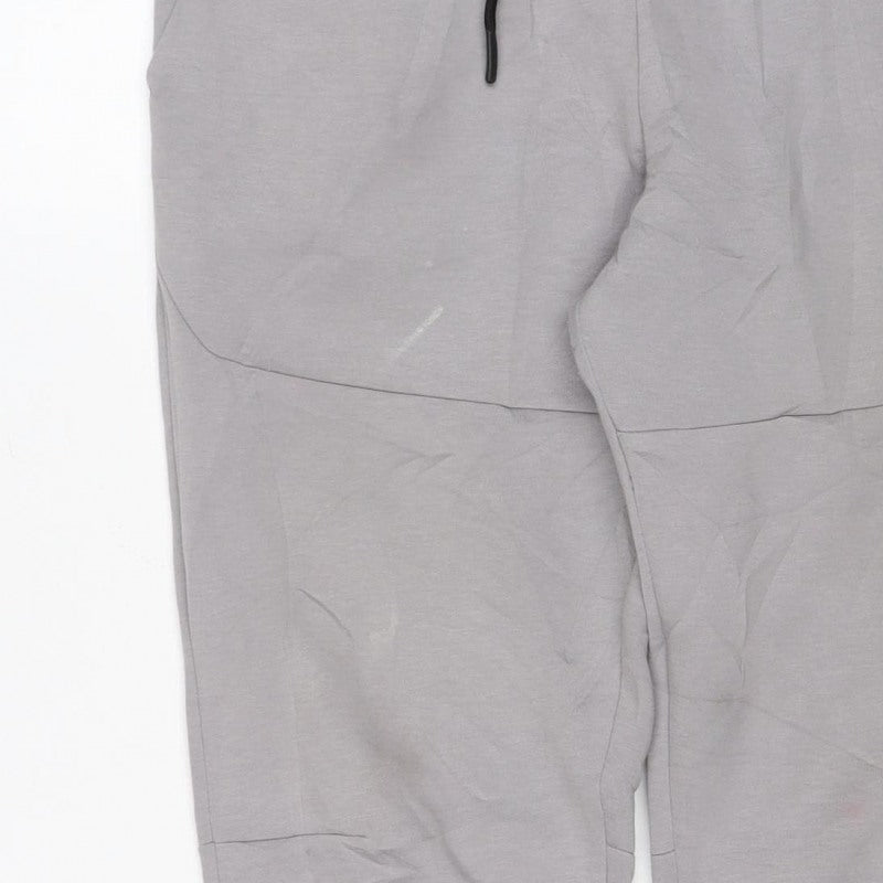 Workout Men’s Grey M Jogger Track Pants Drawstring Zip Pocket