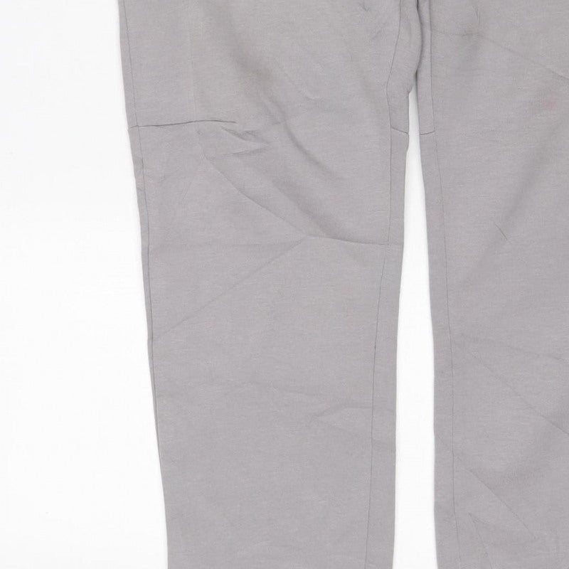 Workout Men’s Grey M Jogger Track Pants Drawstring Zip Pocket