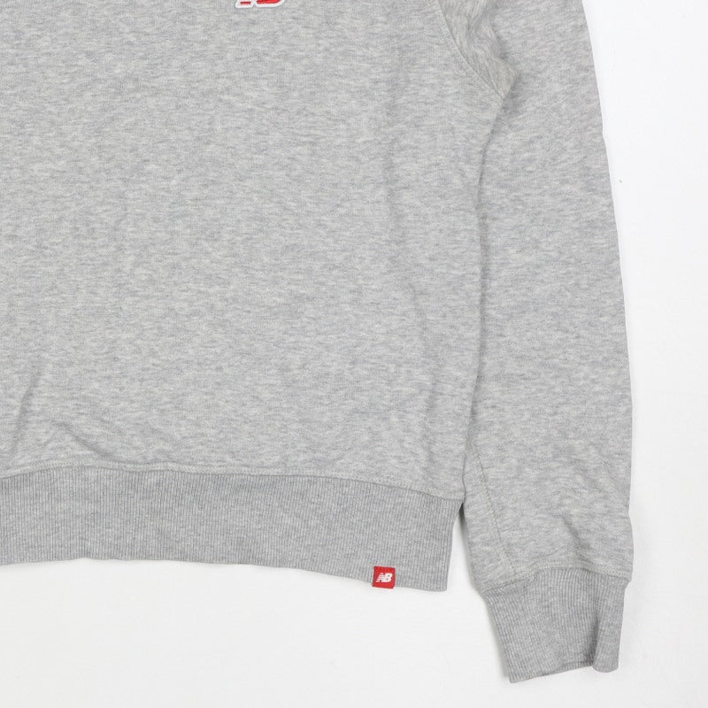 New Balance Women’s Grey S Logo Crew Neck Pullover Sweatshirt