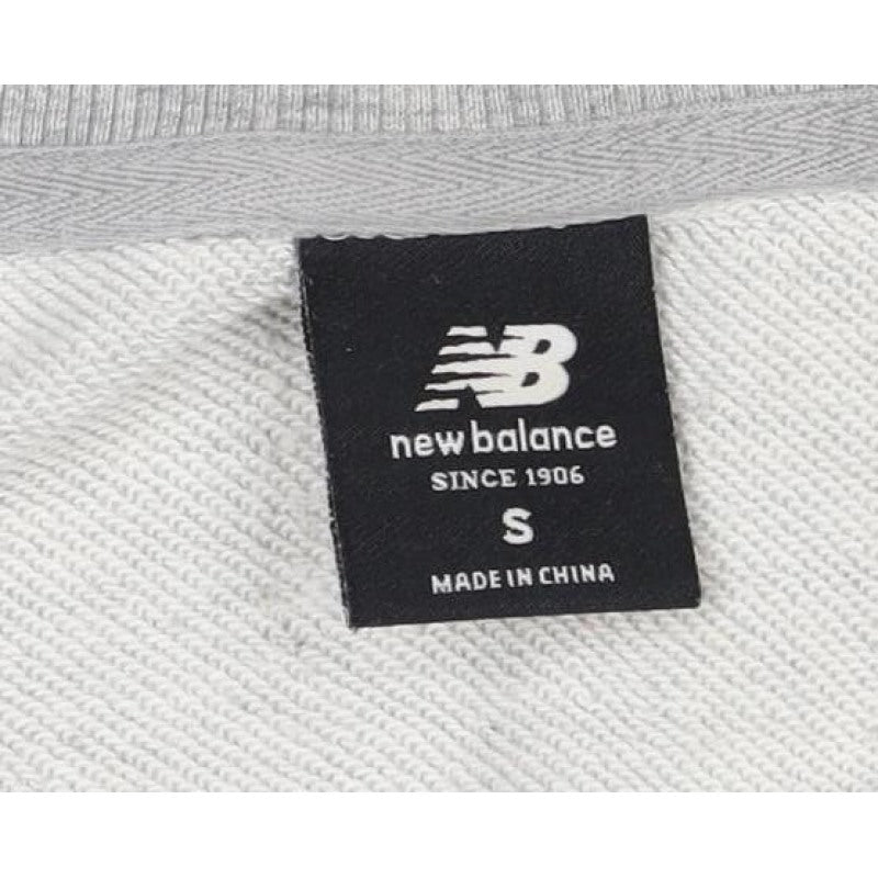 New Balance Women’s Grey S Logo Crew Neck Pullover Sweatshirt