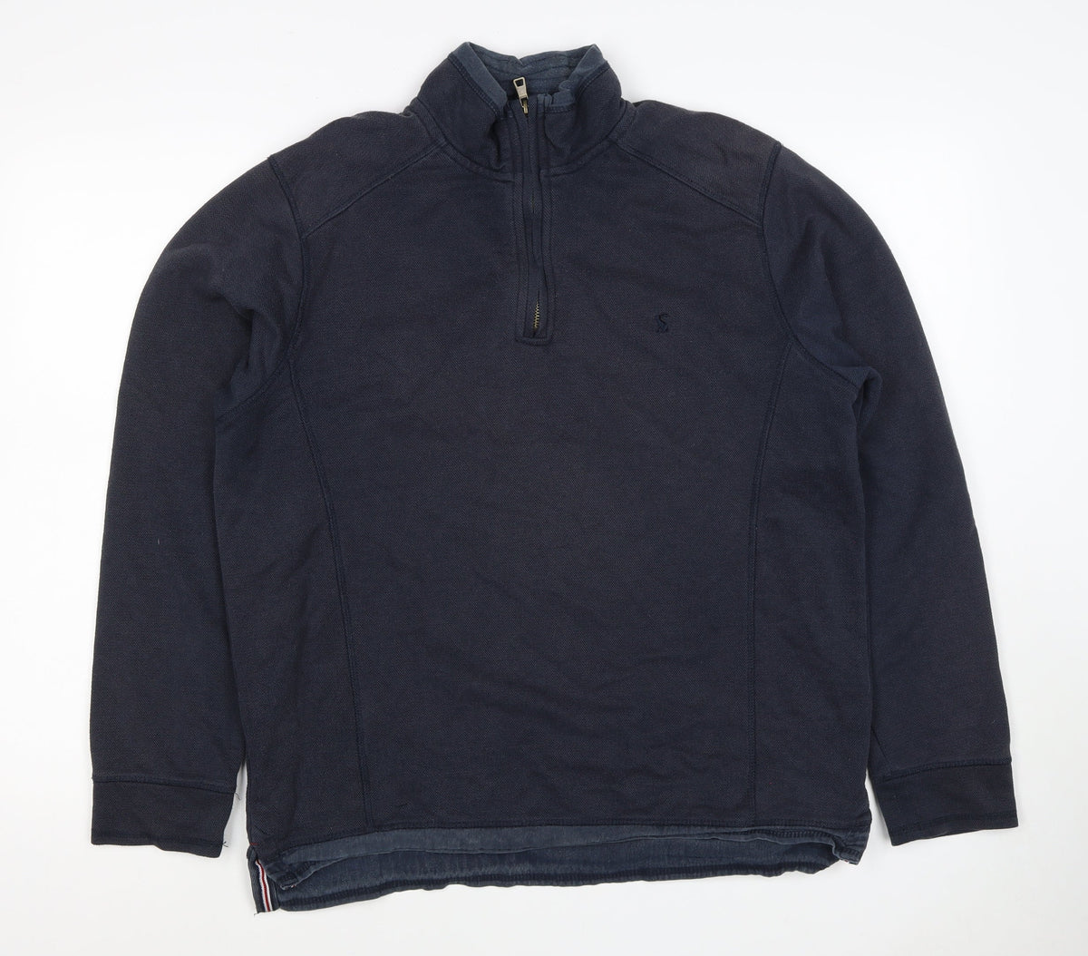 Joules Men’s Blue M 1/4 Zip High Neck Pullover Sweatshirt Logo