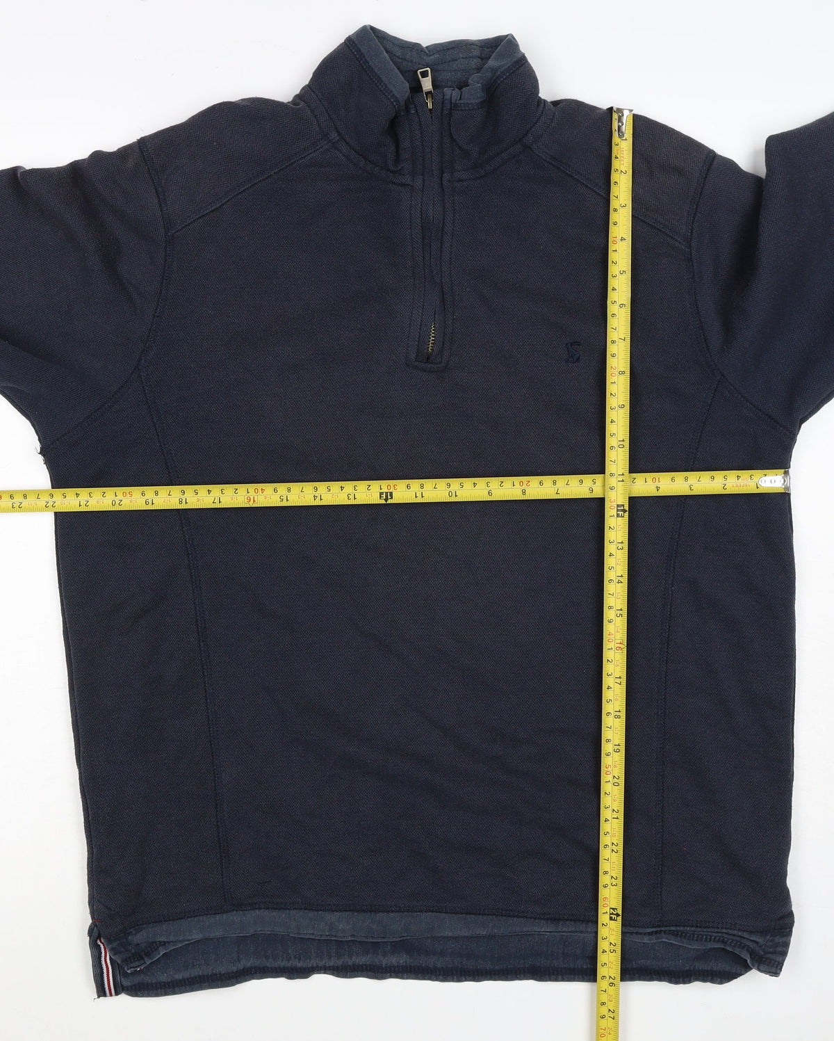 Joules Men’s Blue M 1/4 Zip High Neck Pullover Sweatshirt Logo