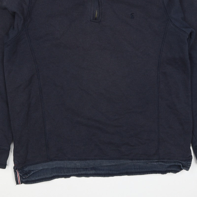 Joules Men’s Blue M 1/4 Zip High Neck Pullover Sweatshirt Logo