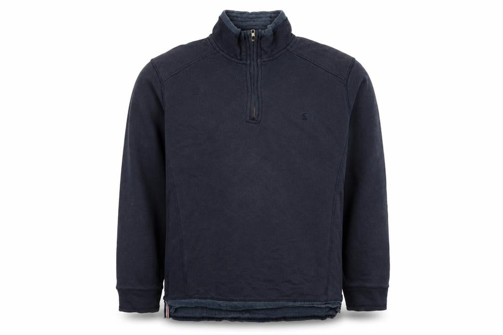 Joules Men’s Blue M 1/4 Zip High Neck Pullover Sweatshirt Logo