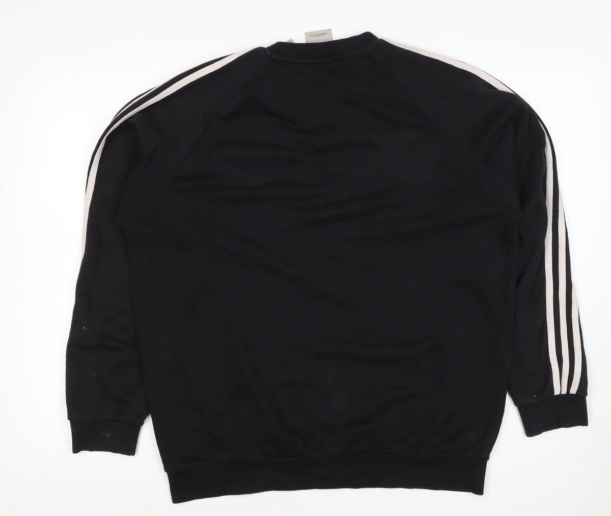 Adidas Men’s Black M 3 Stripe Trefoil Crew Neck Pullover Sweatshirt