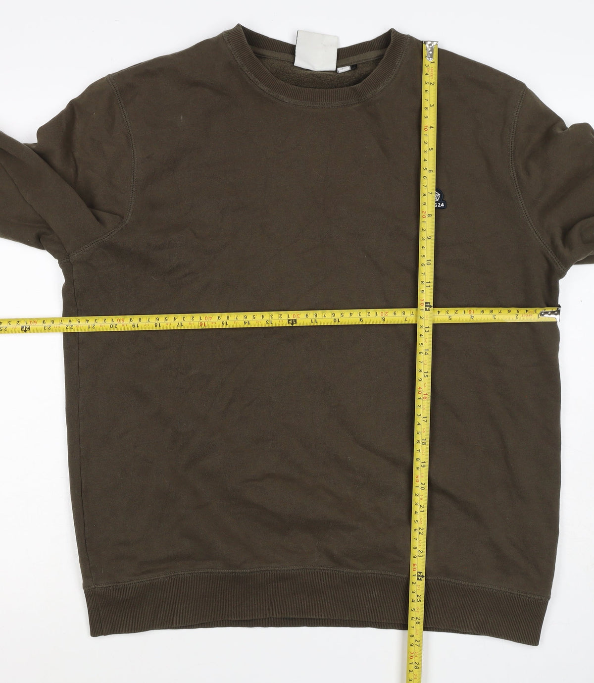 TOG24 Men’s Brown Logo Crew Neck Sweatshirt Size L Cotton Pullover