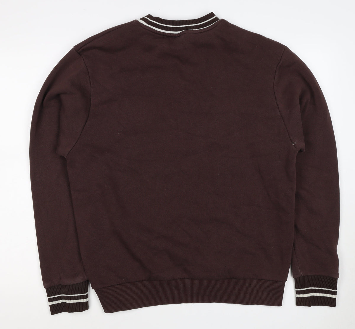 River Island Men’s Brown M College 97 Logo Crew Neck Sweatshirt