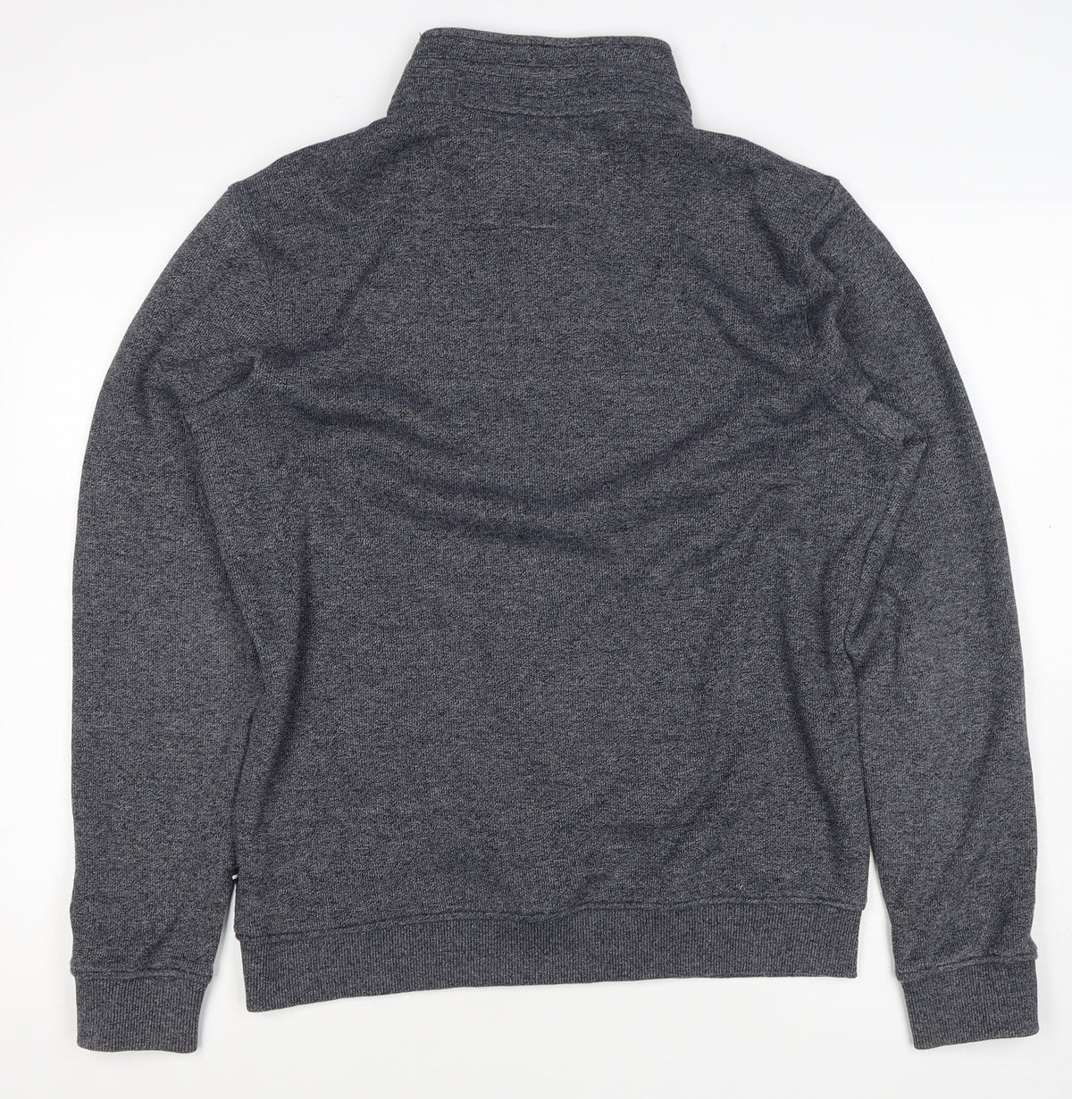 Maine New England Men's Grey Size S Henley High Neck Knit Sweatshirt