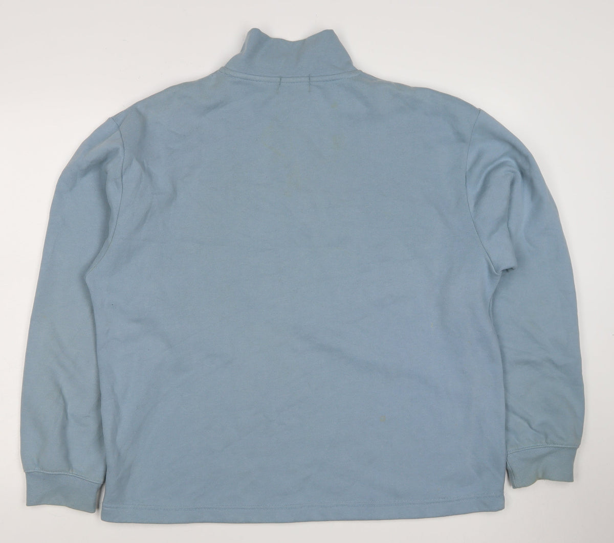 Topman Men’s Blue L Quarter Zip High Neck Sweatshirt