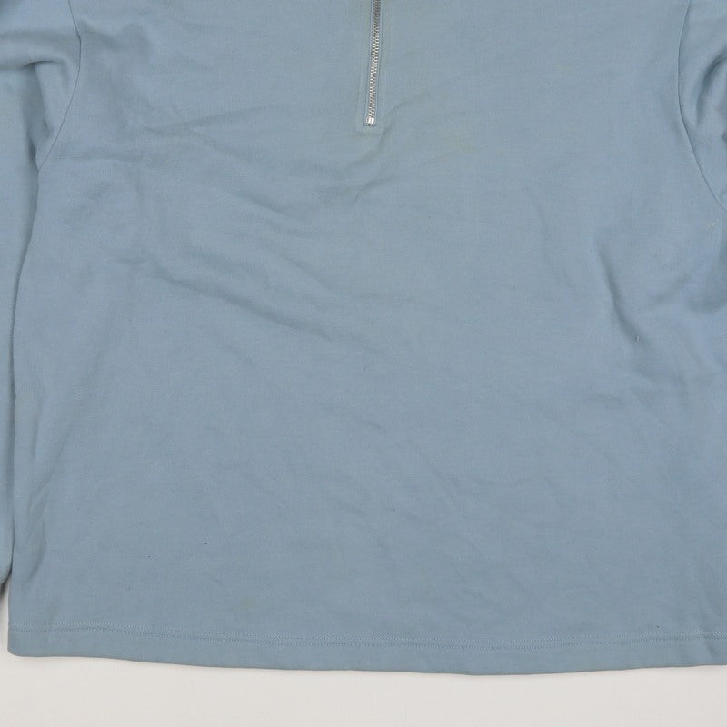 Topman Men’s Blue L Quarter Zip High Neck Sweatshirt
