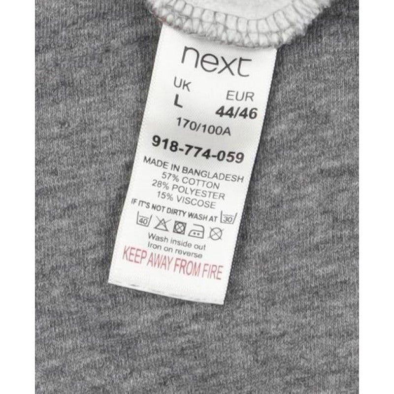 Next Women’s Grey Pink Floral Sweatshirt UK 16 L Kangaroo Pocket